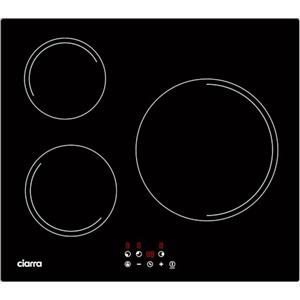 CIARRA piano induzione 3 Fuochi, Piastra a Induzione in Vetroceramica con Controllo Touch, Timer, 59CM, CABBIH3-E