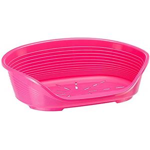 Ferplast Cuccia in Plastica per Cani e Gatti, SIESTA DELUXE 4, 61.5 X 45 X H 21.5 cm, Rosa