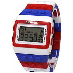 FENKOO Orologio digitale da pols neutro arcobaleno, Bianco