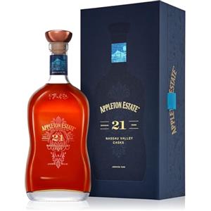 Appleton Estate - Rum Giamaicano Invecchiato 21 Anni, Nassau Valley Casks, Astucciato, 70cl, 43% Vol