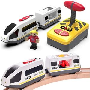 XUXLEKK Trenino Elettrico per Bambini, Treno Elettrico Telecomandata per Bambini, Locomotiva Elettrica a Batteria, con Luci e Suoni, per Ragazze Ragazzi 3+ Anni