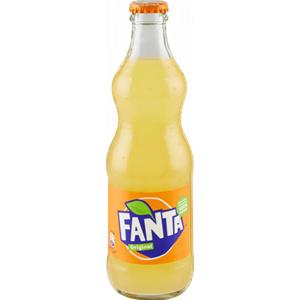 Coca Cola Fanta Original 33cl Vetro - Confezione da 24 Bottiglie con Succo d'Arancia 100% Italiano