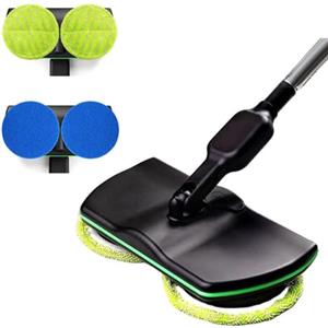 Generic Lavapavimenti elettrico senza fili e lucidatrice con aspirapolvere per la pulizia dei pavimenti di casa, kit lucidante e tampone (include tampone di ricambio)