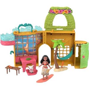 Disney Princess Mattel Disney Princess Toys, Moana Storytime Stackers Casa delle bambole con Moana Piccola, 1 amico animale e 9 accessori, ispirato al film Disney