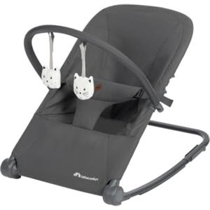 Bebeconfort Aster, Sdraietta Neonato 0-2 anni, Sdraietta a dondolo, Arco Gioco, Leggera (2,7 kg), Pieghevole Ultracompatta, Modalità fissa, Mineral Graphite
