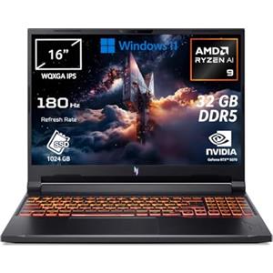 acer Nitro V 16 AI PC Portatile IA, Notebook Gamin, NVIDIA GeForce RTX 5070 8 GB, Processore Ryzen™ AI 9 365, Ram 32 GB DDR5, 1024 GB SSD, Display 16" WQXGA IPS 180 Hz, Copilot+ PC, Windows 11 Home