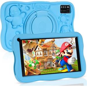 SUMTAB Tablet Bambini 7 Pollici con Controllo Parentale, Android 13 Tablette, 8 GB RAM 64GB ROM (256 GB Estensione) Bluetooth, WiFi,Tablet per Bambini con Custodia(Blu)