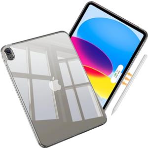 ProCase Custodia Trasparente per iPad A16 11 Generazione 11 Pollici 2025 Rilascio iPad 10 Generazione 10,9 Pollici 2022 Rilascio, Copertura Posteriore Trasparente Sottile Leggera -Grigio Chiaro