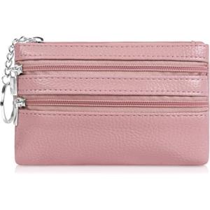 Aucuu Portafoglio in Pelle Donna, Mini Portamonete Con Portachiavi