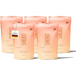 SHEKO Collagene Idrolizzato Premium 5x 450g - Natural Bioactive Collagen Powder - Peptidi di tipo 1, 2, 3 - Collagen in polvere - Qualità purissima - Solubilità ottimale - Proteine in polvere