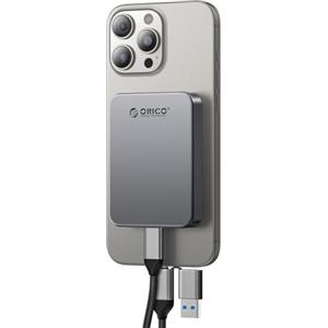 ORICO 256 GB Magnetic Portable SSD, 4K 120 fps ProRes HDR Record and Store, USB3.2 Gen1 Fino a 460MB/s, Cavo USB C&A 2 in 1, SSD esterno compatibile con iPhone 16/15 Pro Max, Tablet, Computer - K5PLUS