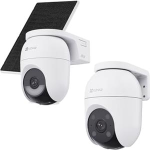 EZVIZ Pacchetto composto da Telecamera WiFi Esterno C8c 2MP e Telecamera WiFi Esterno con Pannello Solare CB8 Lite Kit 2K+