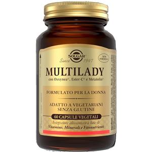 SOLGAR MULTILADY - Integratore alimentare con vitamine, minerali e fitonutrienti per donne - 60 capsule vegetali