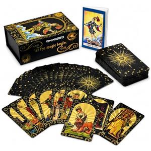 YIMINGOUFEI Tarocchi Inglesi Waite in Oro Nero, 78 Carte in PVC