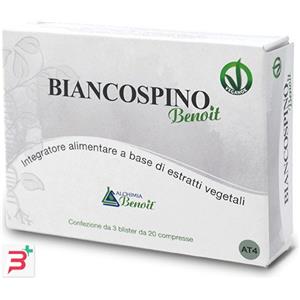 ALCHIMIA BENOIT Biancospino 60 compresse da 500 mg - Supporto cardiovascolare e azione antiossidante