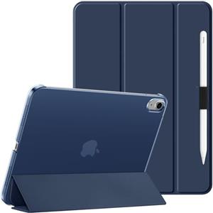 HGWALP Custodia trasparente per iPad (A16) 11a generazione 11" 2025/iPad 10a generazione 10.9" 2022, Cover del supporto con retro traslucido duro, sonno automatico/sveglia&Titolare dello stilo-Marina