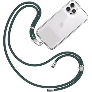 TBOC Cordino Catenella Laccio Strap Porta Cover [Verde Scuro] per Telefono Cellulare da Collo - Tracolla Catenina con Cordini da Phone Cellulari Telefoni Accessori Universale Laccetti Donna Uomo