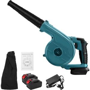 JinsenTGG Soffiatore per Foglie senza fil, Soffiatore per Foglie mit 3000 mAh Batterie e Caricabatterie, Soffiatore per Foglie per Rimuovere Foglie, Fango, Neve, Polvere Auto (Due batterie e una carica)