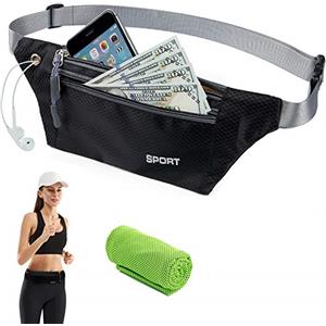 CYchen Marsupio Sportivo Impermeabile Running Porta Cellulare Donna Uomo con Tasca Cintura da Corsa - per Portafoglio Chiavi iPhone 13 X 8 6 Plus Samsung Huawei Smartphone Jogging Viaggio Trekking Bicicletta