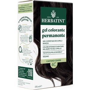 Antica Erboristeria Herbatint Gel Colorante Permanente 4C Castano Cenere 170 ml - Senza Ammoniaca, 100% Copertura Capelli Bianchi, per Pelli Sensibili
