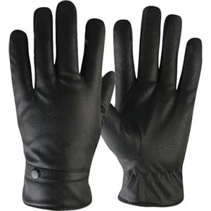 LJCZKA Guanti in Pelle Uomo Touch Screen, Guanti Invernali Termici Artificiale, Caldo Antivento Prova Freddo