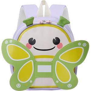 LJCZKA Zaino Bambina Carino Ape con Cintura Pettorale, Zainetto Asilo Bambina Farfalla Impermeabile per 1-6 Anni Bambino