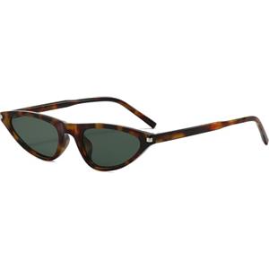 LJCZKA Retro Occhiali da Sole Occhi di Gatto da Donna Occhiali da Sole Stretti Gatto alla Moda con Protezione UV400