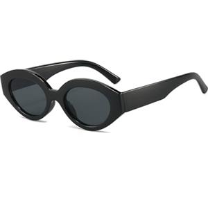 LJCZKA Occhiali da Sole Ovali Vintage per Donna Uomo, Occhiali da Sole Anni 90 Ovali Occhiali Retro Classic con Protezione UV400