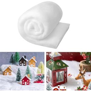 FANNITE Coperta di neve natalizia, neve artificiale natalizia, coperta di neve decorativa, neve natalizia per decorazione feste (80x240cm)