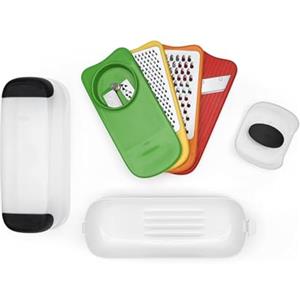 BERARDI | Mandolina affettatrice professionale per verdure | Set completo di grattugie, affettaverdure e spiralatore