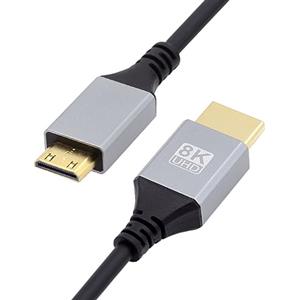 chenyang Cavo HDMI 2.1, da HDMI maschio a mini HDMI maschio, 8K a 60 Hz, 4K a 120 Hz, 48 Gbps, ultra alta velocità, placcato oro, 1 m, per TV, monitor, computer