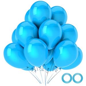 WOFEU 100pz palloncini blu chiaro,12pollici Baby Blue palloncini in lattice partito qualità elio per decorazione della festa come festa di compleanno,Baby Shower,matrimonio,Halloween o festa di Natale