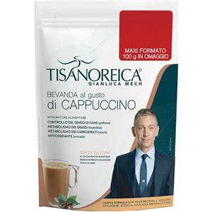 Gianluca Mech Tisanoreica Bevanda al Cappuccino 500g - Integratore Proteico Senza Glutine, Ideale per Diete Keto