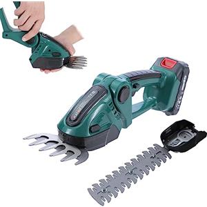 KATSU Tools KATSU FIT-BAT 21V Forbici Tagliasiepi e Cesoie per Erba a Batteria con 1,5Ah Batteria e 2 Lame, 2-in-1 Portatile Tagliaerba Forbici da Giardino, per Arbusti Potare e Tagliare