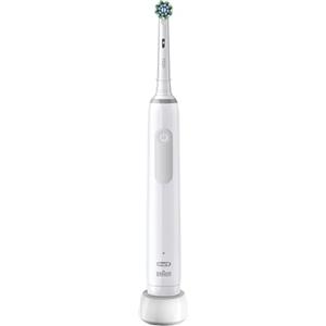 Oral-B Pro 3 - 3000 - Spazzolino elettrico bianco, 1 maniglia con sensore di pressione visibile, 1 testina per spazzolino da denti, progettato da Braun, presa britannica a 2 poli