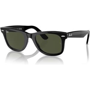 Ray Ban Ray-Ban RB2140 901 - Occhiali da Sole Unisex in Acetato Nero con Lenti Verdi G-15