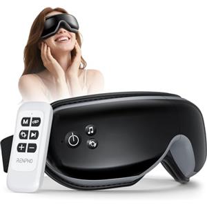 RENPHO Eyeris 1 - Massaggiatore per gli occhi con Telecomando e Calore, Massaggiatore riscaldato per occhi e viso per l'emicrania, Relax e affaticamento, Regali per donne e uomini