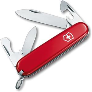 Victorinox, Recruit, Coltellino Svizzero, Originale, Multiuso, Campeggio, 10 Funzioni, Lama, grande, Apriscatole