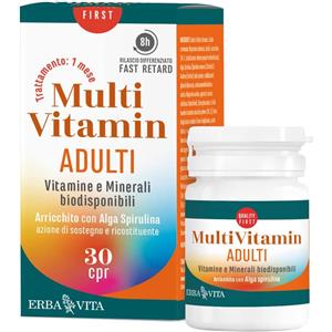 Erba Vita Multi Vitamin Adulti - Integratore con Vitamine e Minerali, 30 Compresse