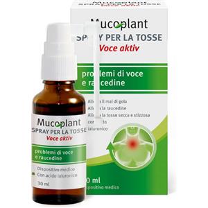 NATURWAREN ITALIA Srl Spray Per La Tosse Mucoplant Voce Aktiv, Sollievo per Gola e Tosse Irritante, 30 ml