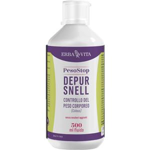 Erba Vita Peso Stop Depur Snell 500 ml - Integratore Alimentare per il Controllo del Peso con Estratti Vegetali e Cromo