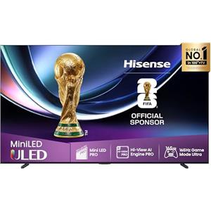 Hisense TV 100" Mini-LED 165Hz 4K 2025 100U7Q PRO, Smart TV VIDAA U9 con 1000+APP, Dolby Vision IQ, HDR 10+ Adaptive, 165Hz Game Mode Ultra, Dolby Atmos 2.1.2 con Subwoofer, Alexa Built-in