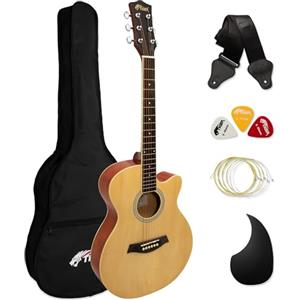 TIGER ACG1-NT Chitarra acustica Small Body con corde in acciaio per principianti - Naturale