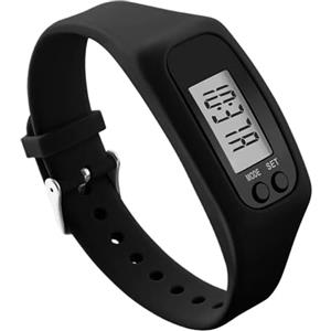 Generic Pedometro 3D, semplice contapassi con clip rimovibile e cinturino | retroilluminazione ricaricabile USB, monitoraggio accurato delle calorie per uomini, donne, anziani, bambini, adulti, viaggi