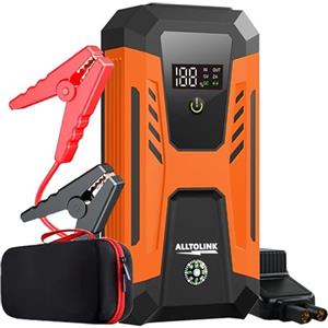 Alltolink Booster Avviamento Auto 3000A 26640mWh,Ricarica Rapida 20W,12V Avviatore Batteria Auto Portatile (per Gas or Diesel), Starter Batteria con Schermo e Torcia LED a 4 Modalità