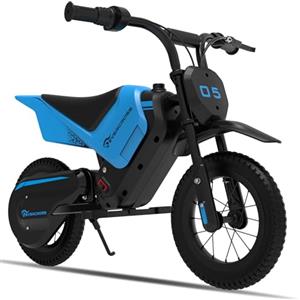 EVERCROSS EV05M Motocicletta Elettrica per Bambini, E-Moto da 150 W, Modalità Velocità 8/16 km/h e Motocicletta Elettrica a Lungo Raggio da 15 km, Moto Cross da 12'' per Bambini