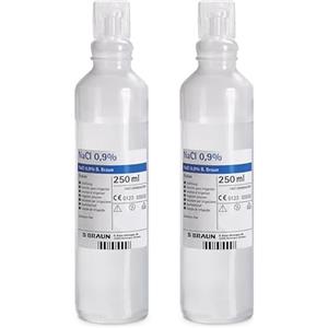 Generico Soluzione fisiologica NaCl 0,9% (2x250 ml) per irrigazione e Cassetta Medica Pronto Soccorso Valigetta