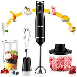 Cheflee 800W Frullatore Multifunzione 5 In 1 Frullatore Immersione, Mixer a Immersione Professionale, ad Immersione, Tritatutto Per Fare Frullati Purea Pappe