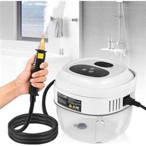 Moongiantgo Pulitore a Vapore Professionale 2500W, Pulitore Vapore Casa con 6 Velocità Regolabile, 1.5L de Serbatoio, 20s Riscaldamento Rapido, Steam Cleaner per Casa, Cucina, Bagno, Auto (Bianco)