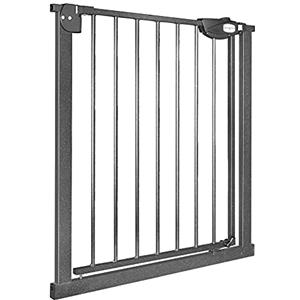 Aufun Cancello di Sicurezza Cancello per Scale per Bambini Cancello per Scale per Bambini con Chiusura Automatica, Senza Perforazione, Apertura Bidirezionale a 180° (75-85 cm, Nero)